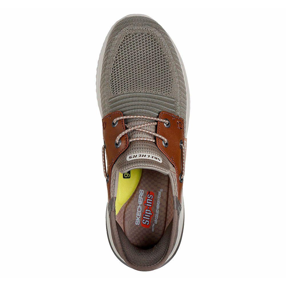 Zapatillas Urbanas Skechers Hombre Delson 3.0 Roth Cafe 210606-2