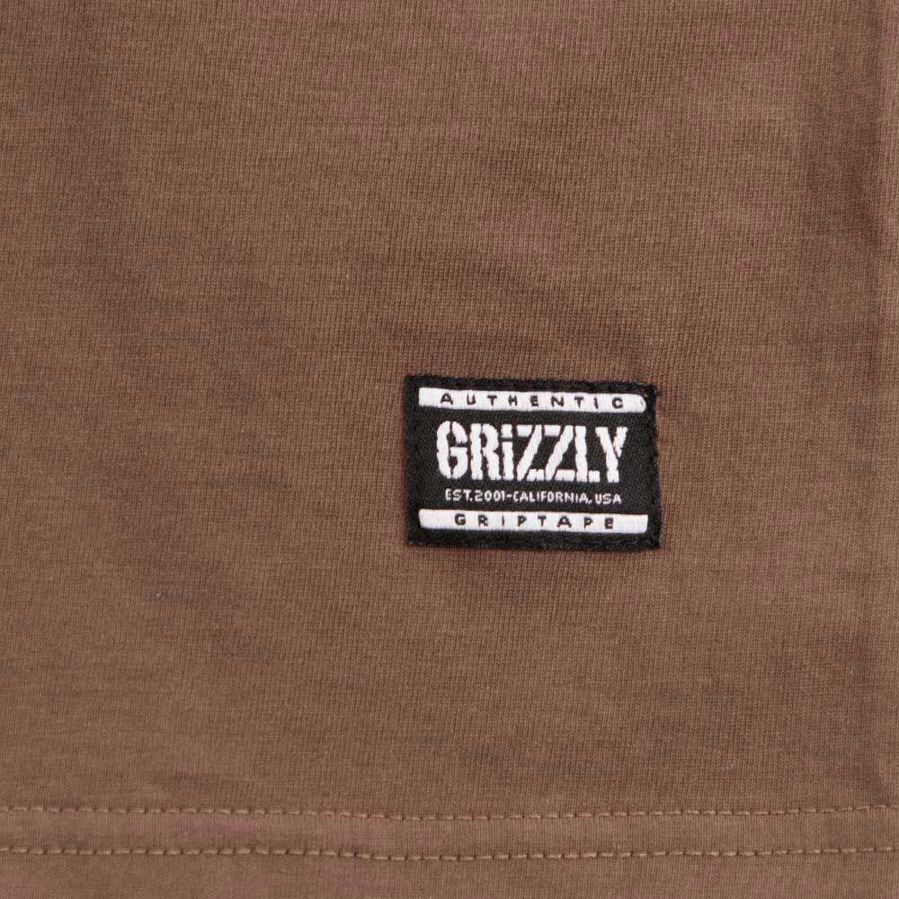Polera Hombre Grizzly Griptape Embroidered OG Bear Café Latte-2