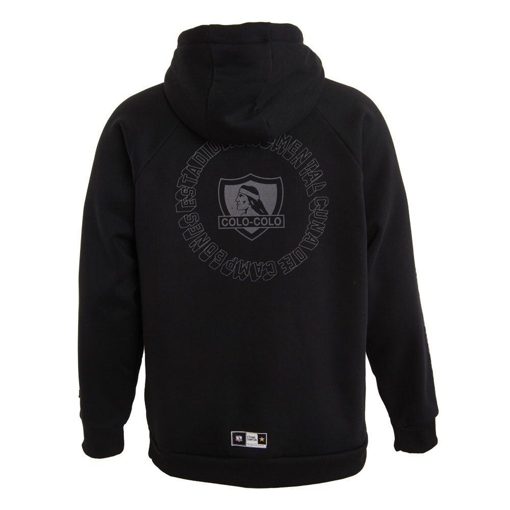 Poleron Colo Colo Urbano Full Zipper "Monumental" Negro-2