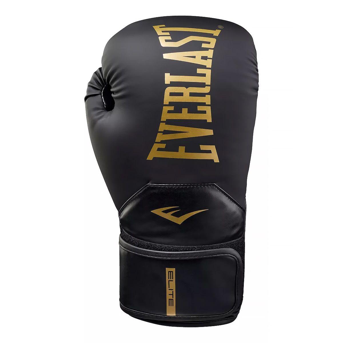 Guantes Box Everlast Elite 2 Negro Dorado-2