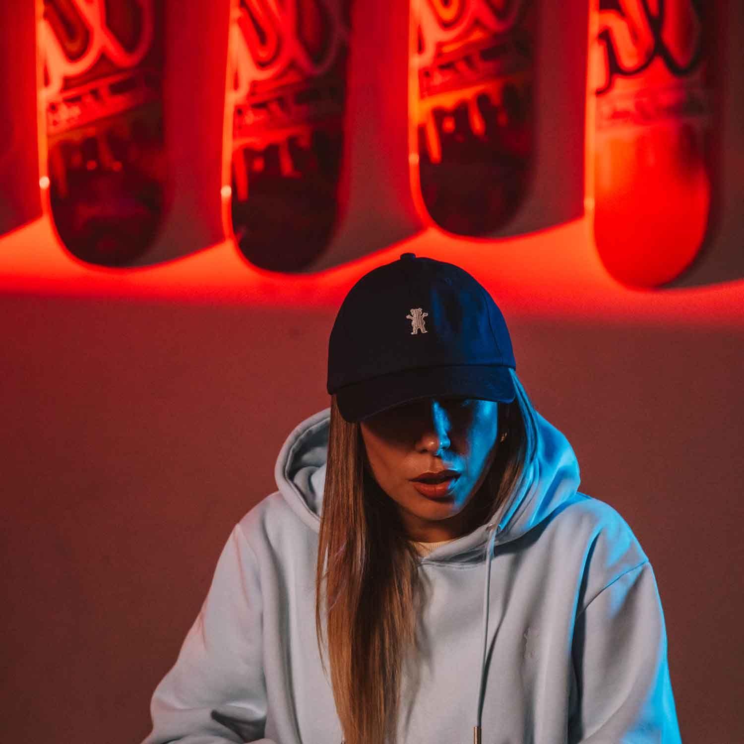 Jockey Azul Grizzly Griptape OG Bear Mini Dad Hat-6