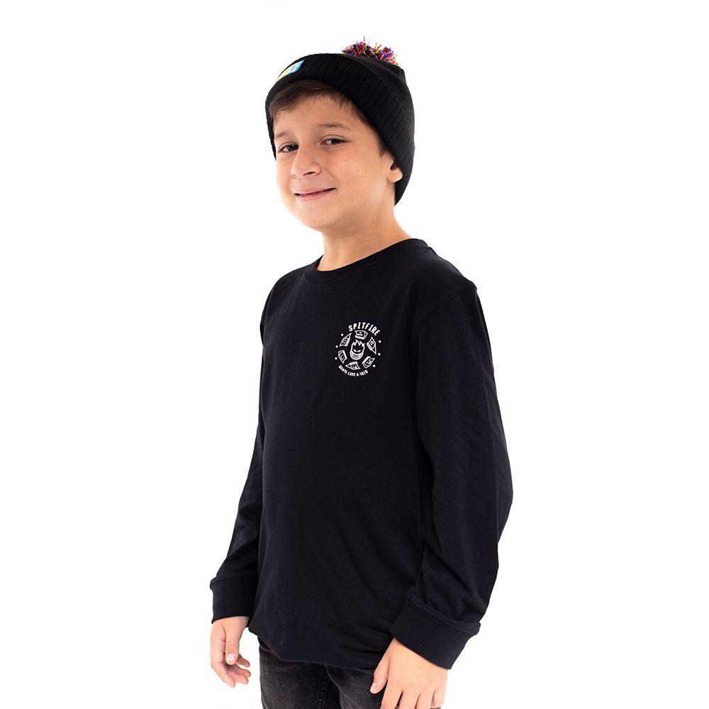 Polera Niño Manga Larga Skate Like A Girl Ngo Spitfire-0