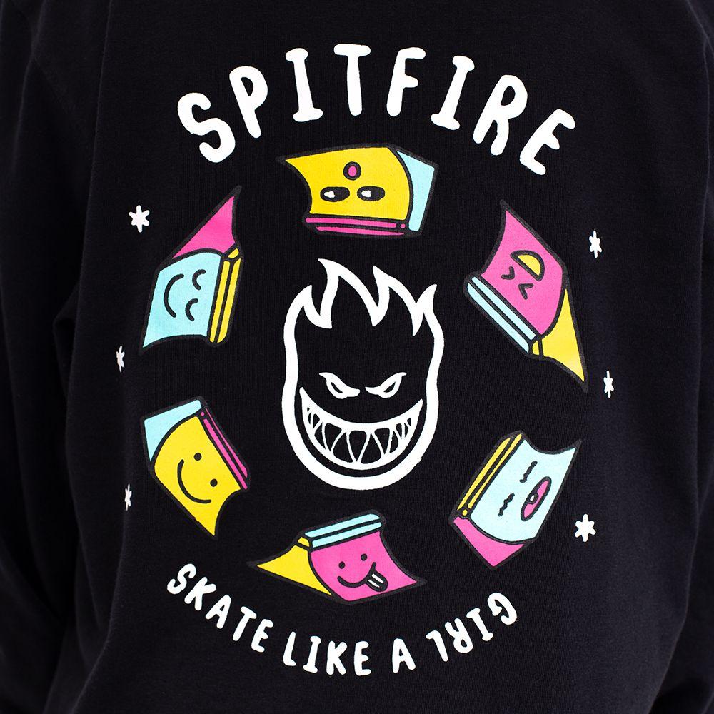 Polera Niño Manga Larga Skate Like A Girl Ngo Spitfire-3