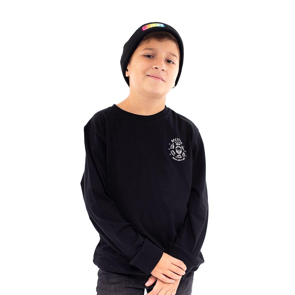 Polera Niño Manga Larga Skate Like A Girl Ngo Spitfire-4