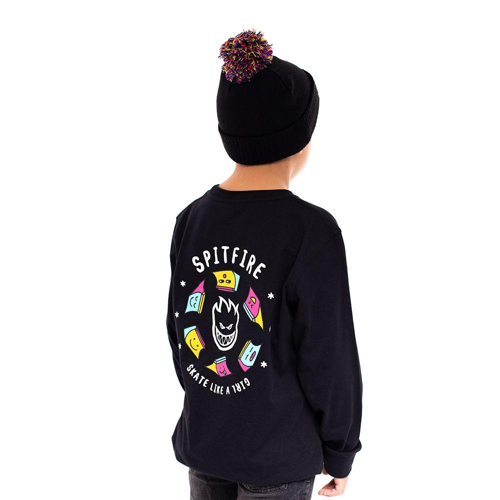 Polera Niño Manga Larga Skate Like A Girl Ngo Spitfire-5
