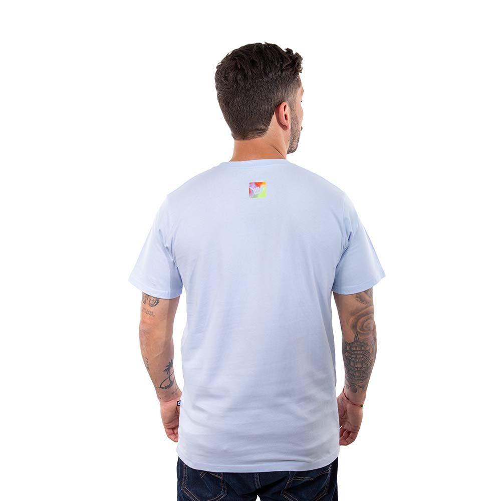Polera Manga Corta Hombre Spray Celeste Hang Loose-2