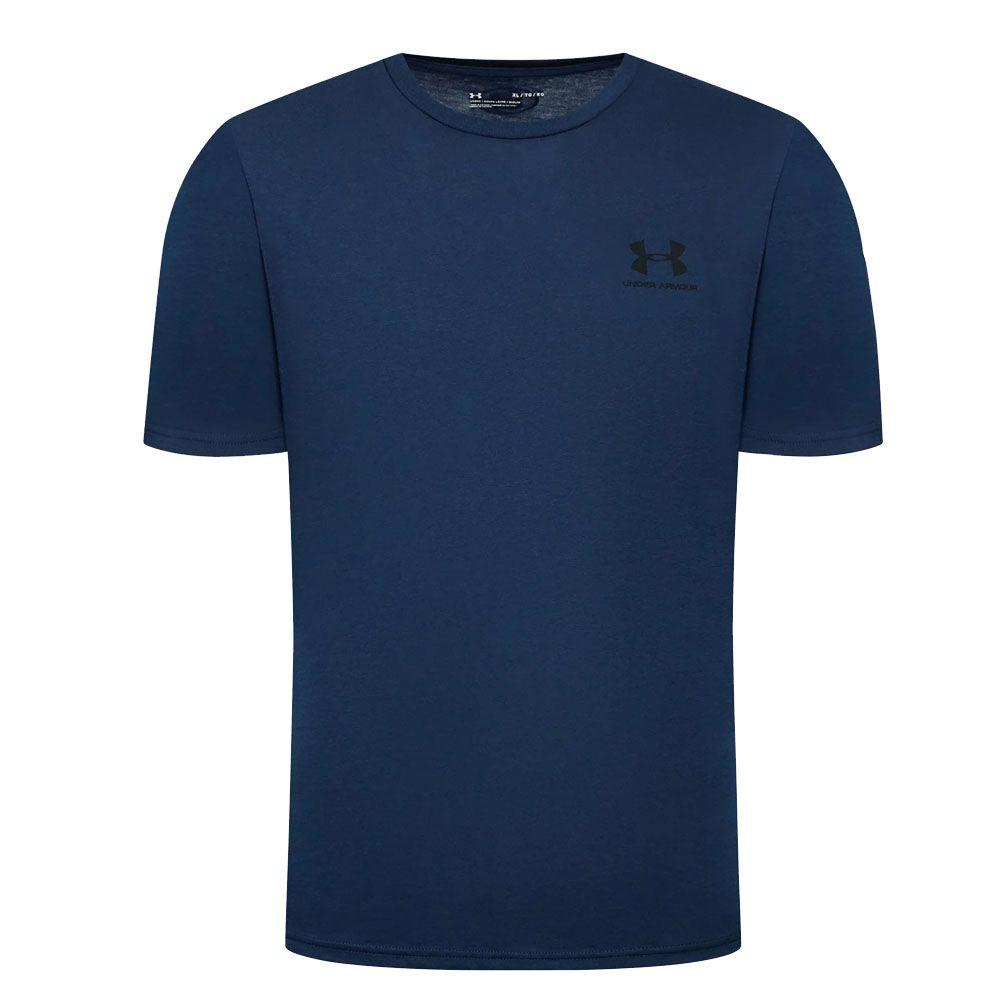 Polera Manga Corta Lifestyle Hombre Under Armour Azul-0