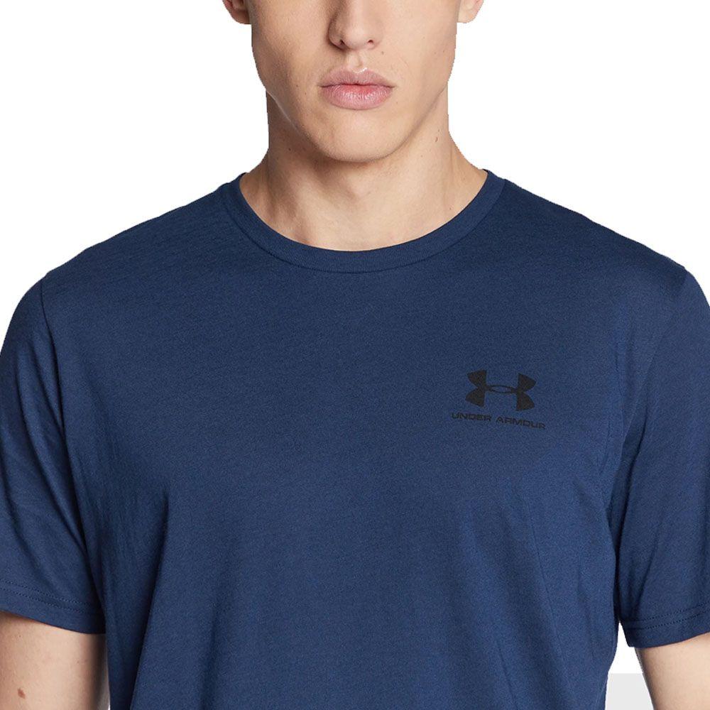 Polera Manga Corta Lifestyle Hombre Under Armour Azul-1
