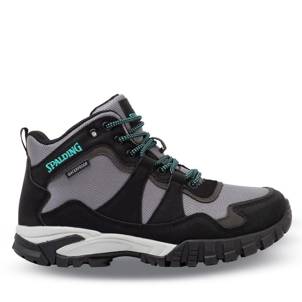 Zapatillas Outdoor Waterproof Mujer Hiker Negro Gris Spalding-0