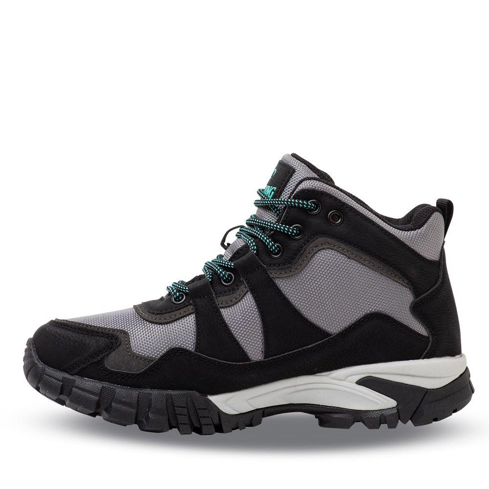 Zapatillas Outdoor Waterproof Mujer Hiker Negro Gris Spalding-1