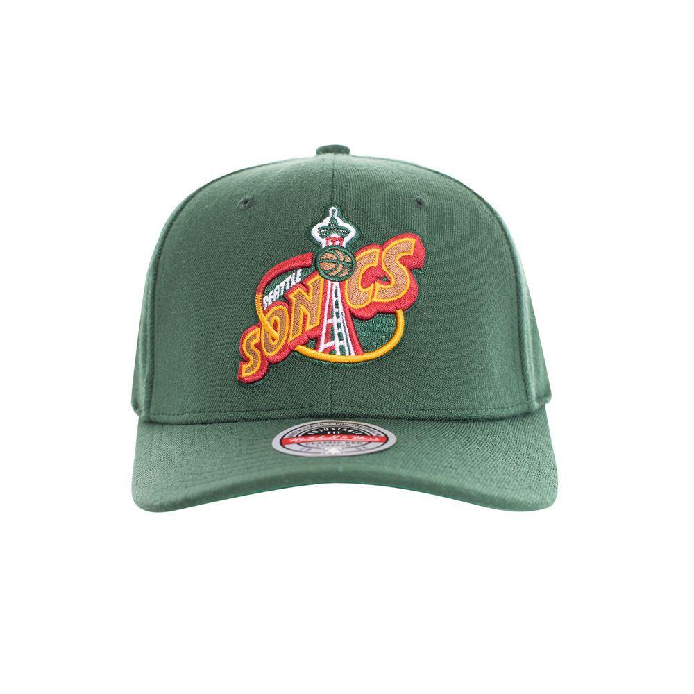 Gorro Snapback Seattle Sonics Visera Curva Verde Mitchell and Ness-0