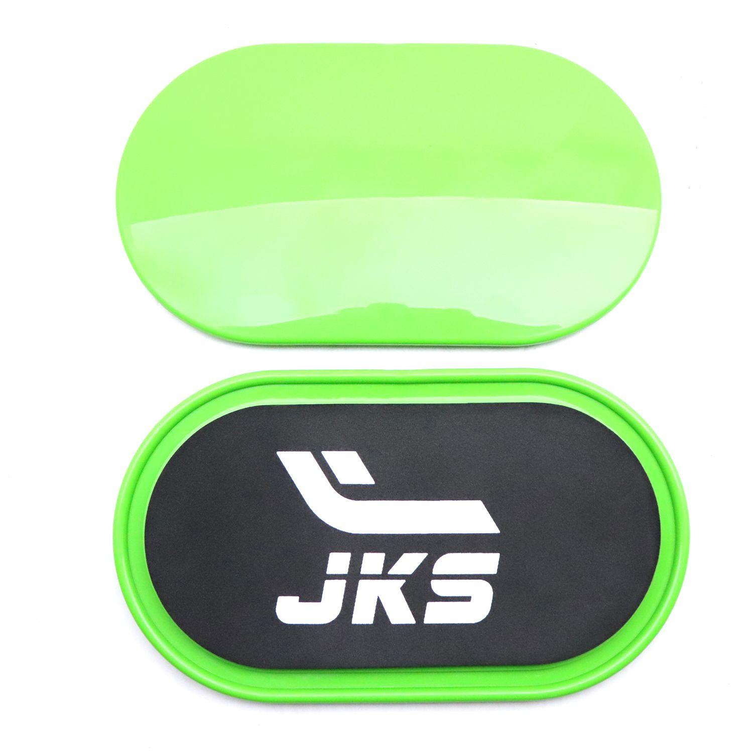 Par disco deslizamiento fitness jks ovalado verde-1