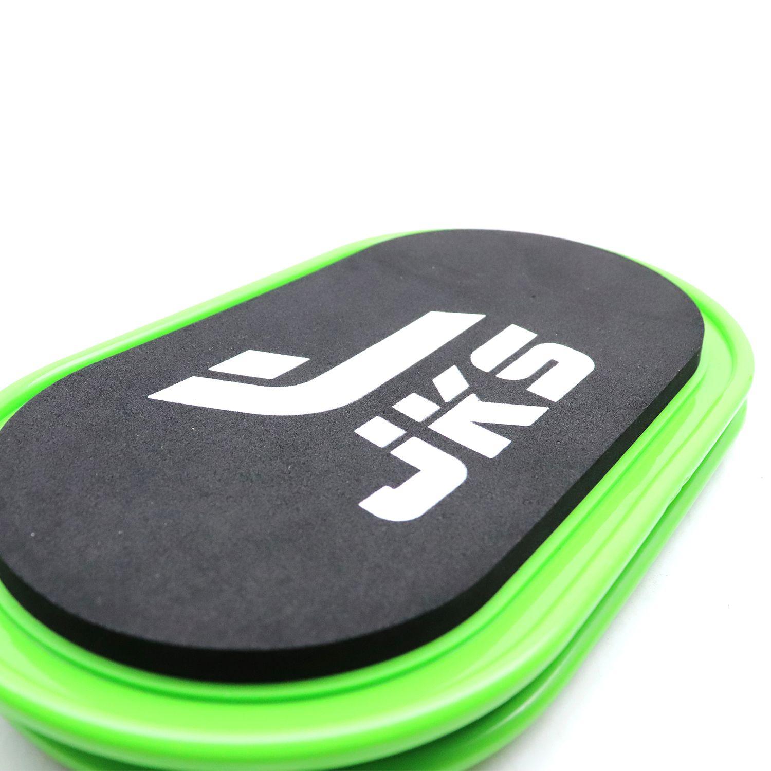 Par disco deslizamiento fitness jks ovalado verde-2