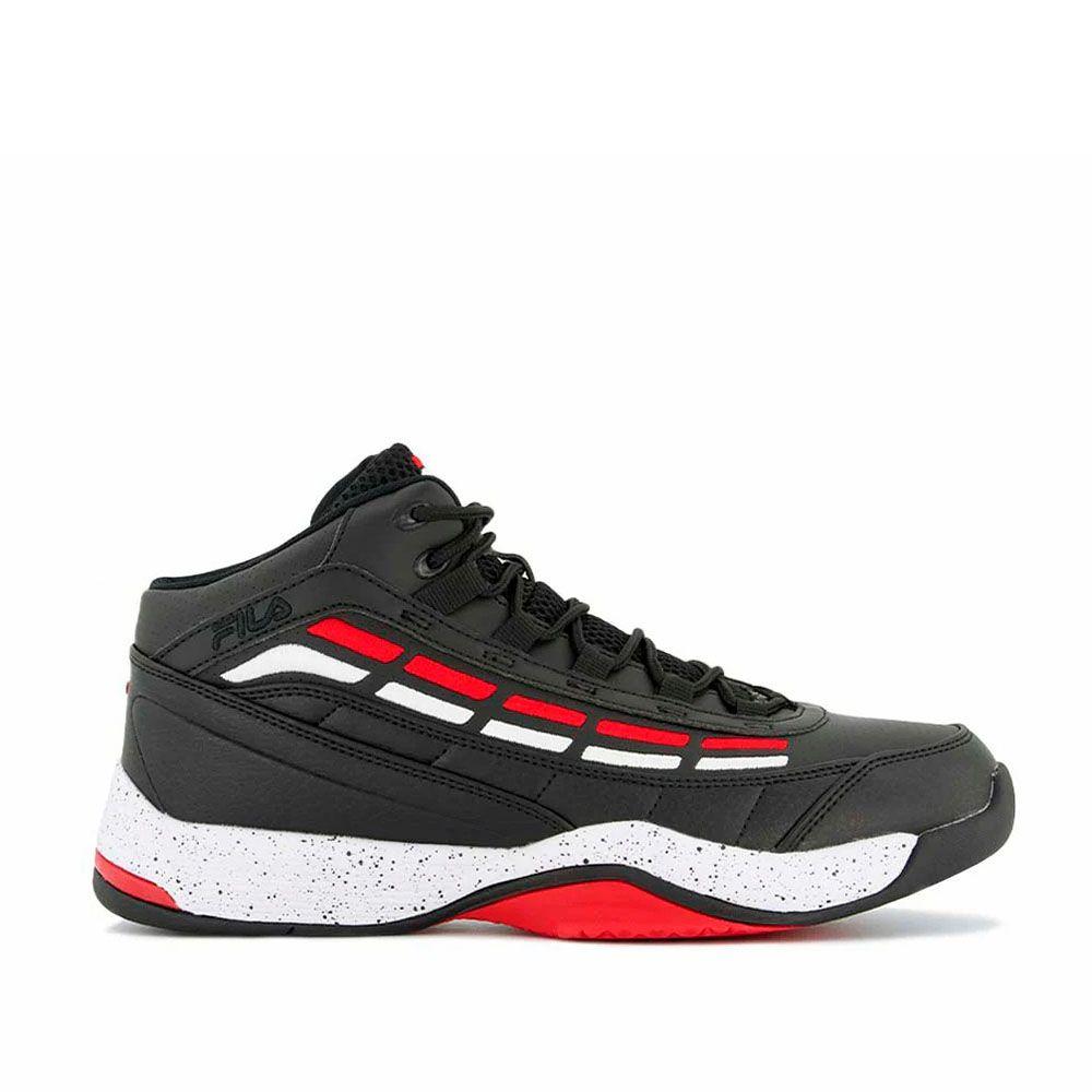 Zapatillas De Hombre Fila Spitfire Negro Rojo-0