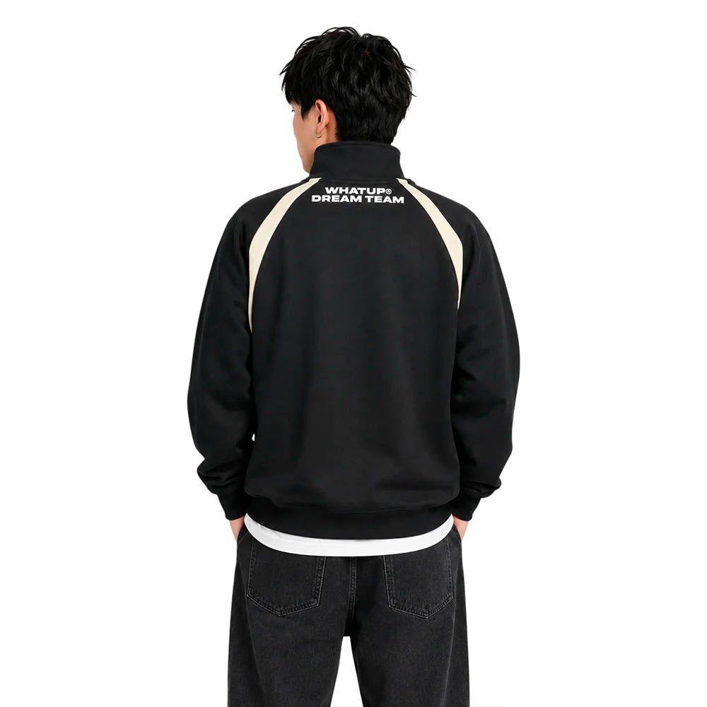 Polerón WhatUp Hombre Half Zip Black Core-1