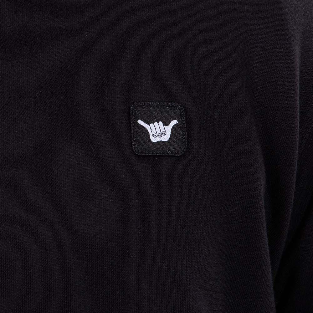 Poleron Hombre Crew Neck Minilogo Negro Hang Loose-1
