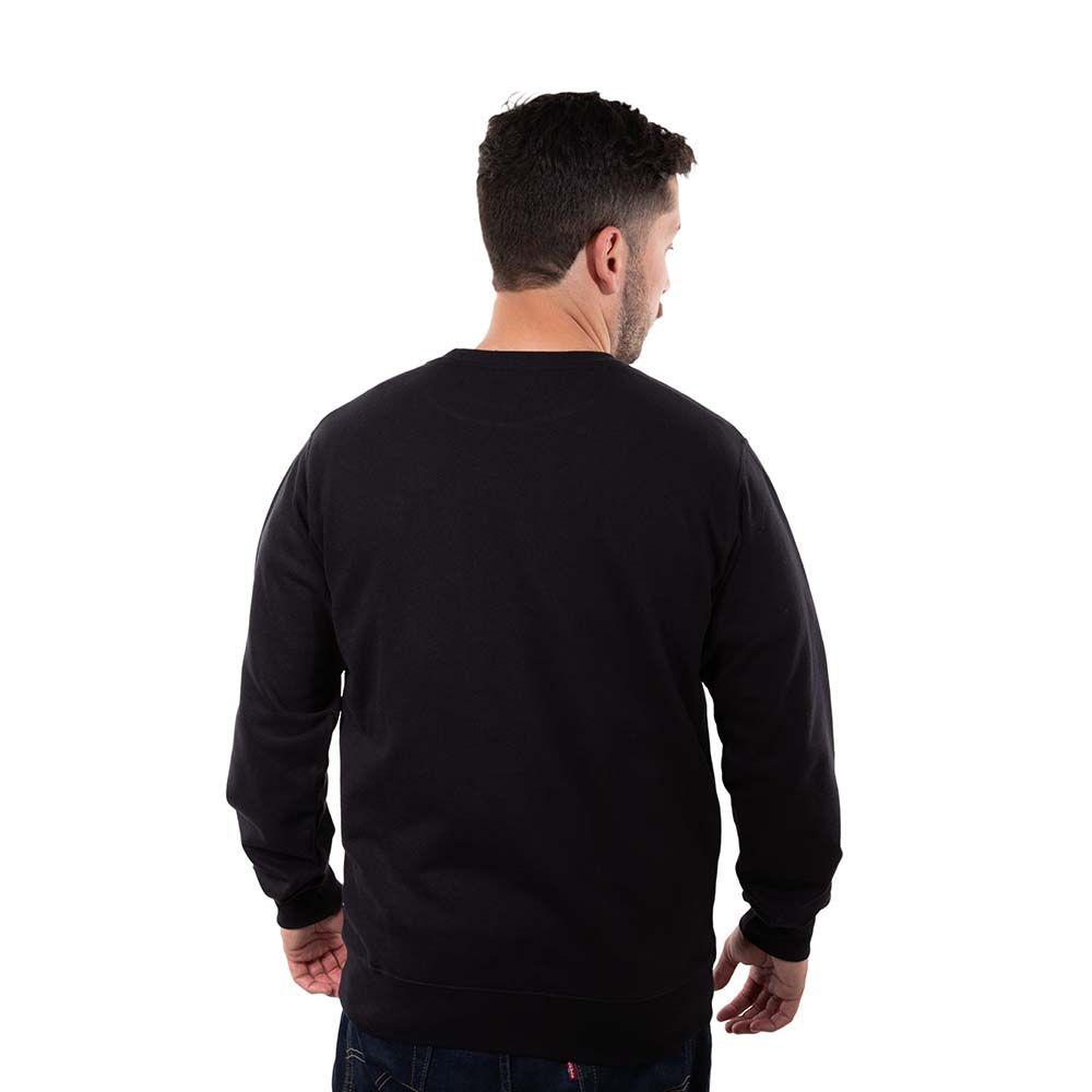 Poleron Hombre Crew Neck Minilogo Negro Hang Loose-2