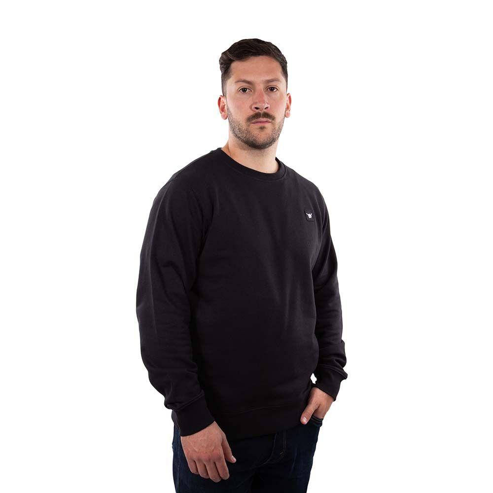 Poleron Hombre Crew Neck Minilogo Negro Hang Loose-3