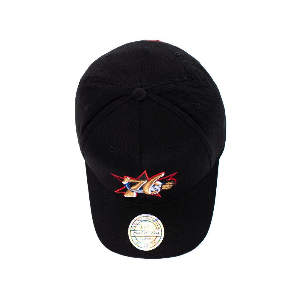 Gorro Nba Whc 76ers Visera Curva Negro Mitchell and Ness-4