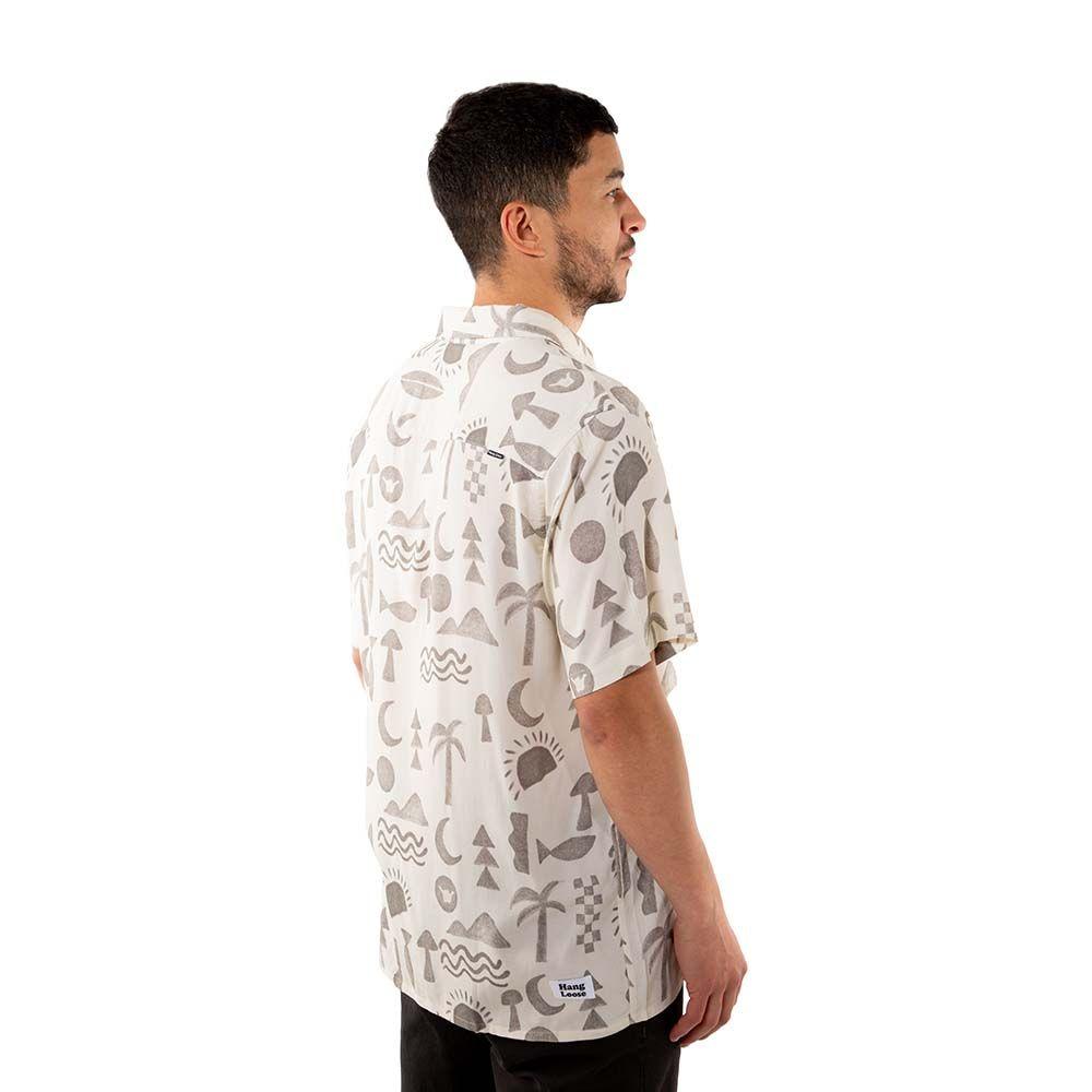 Camisa Guayabera Hombre Elements Beige Hang Loose-2