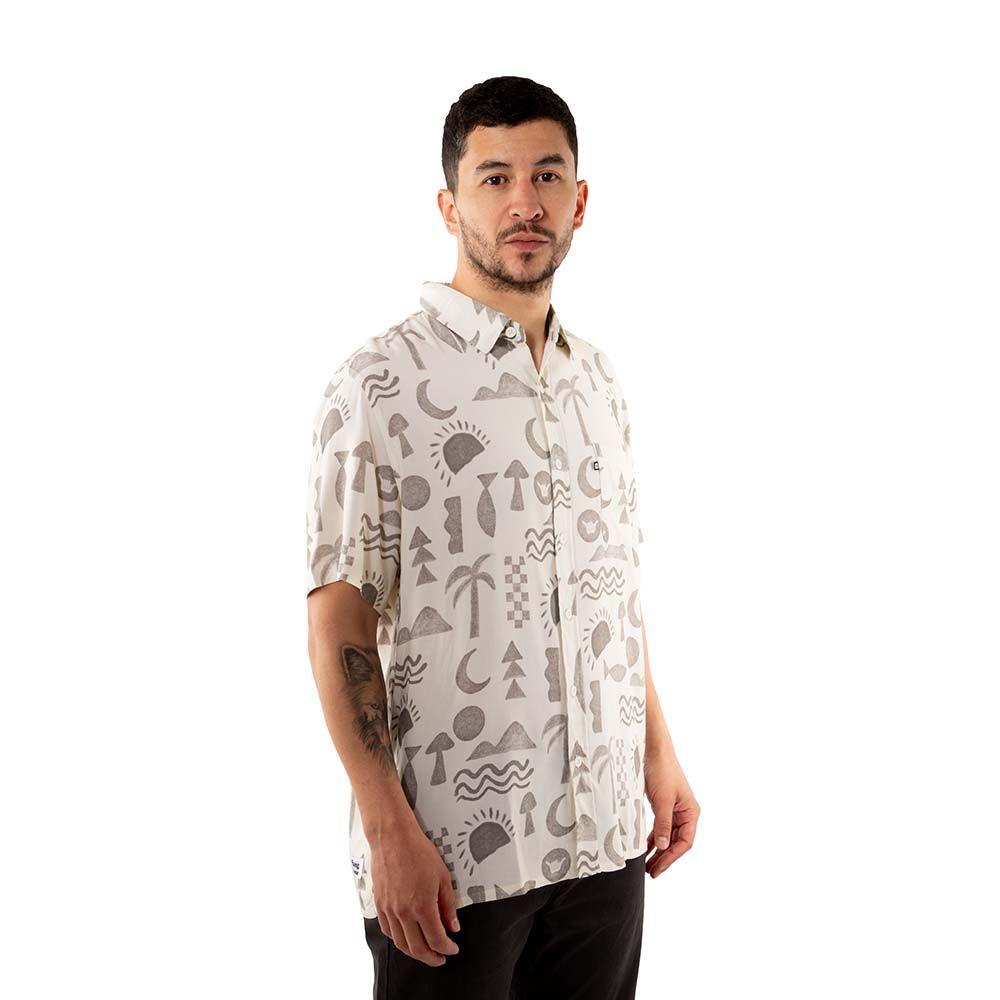 Camisa Guayabera Hombre Elements Beige Hang Loose-3