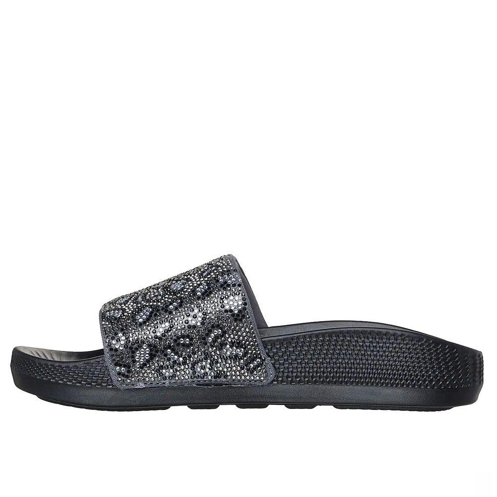 Sandalias Mujer Skechers Low Slider-Printlicious 186090-BKGY-1