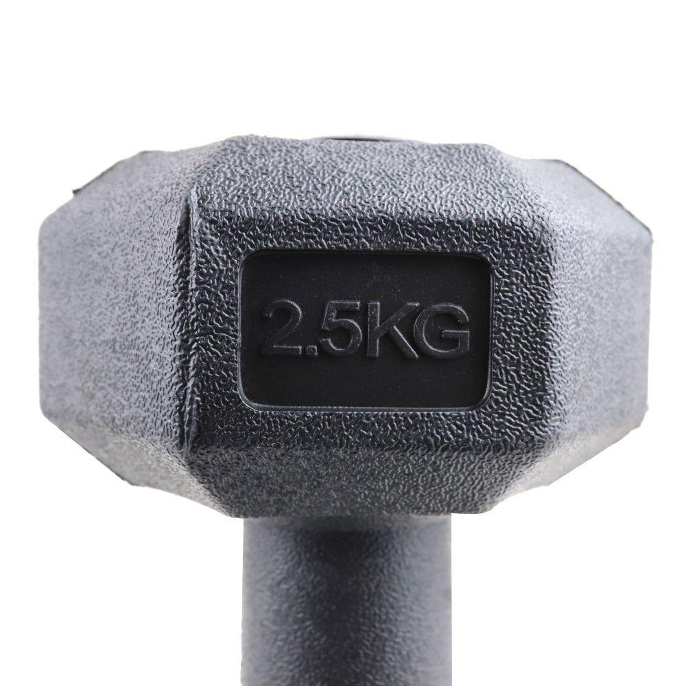 Mancuerna Hexagonal Cemento 2.5 Kg Negro Jks-2