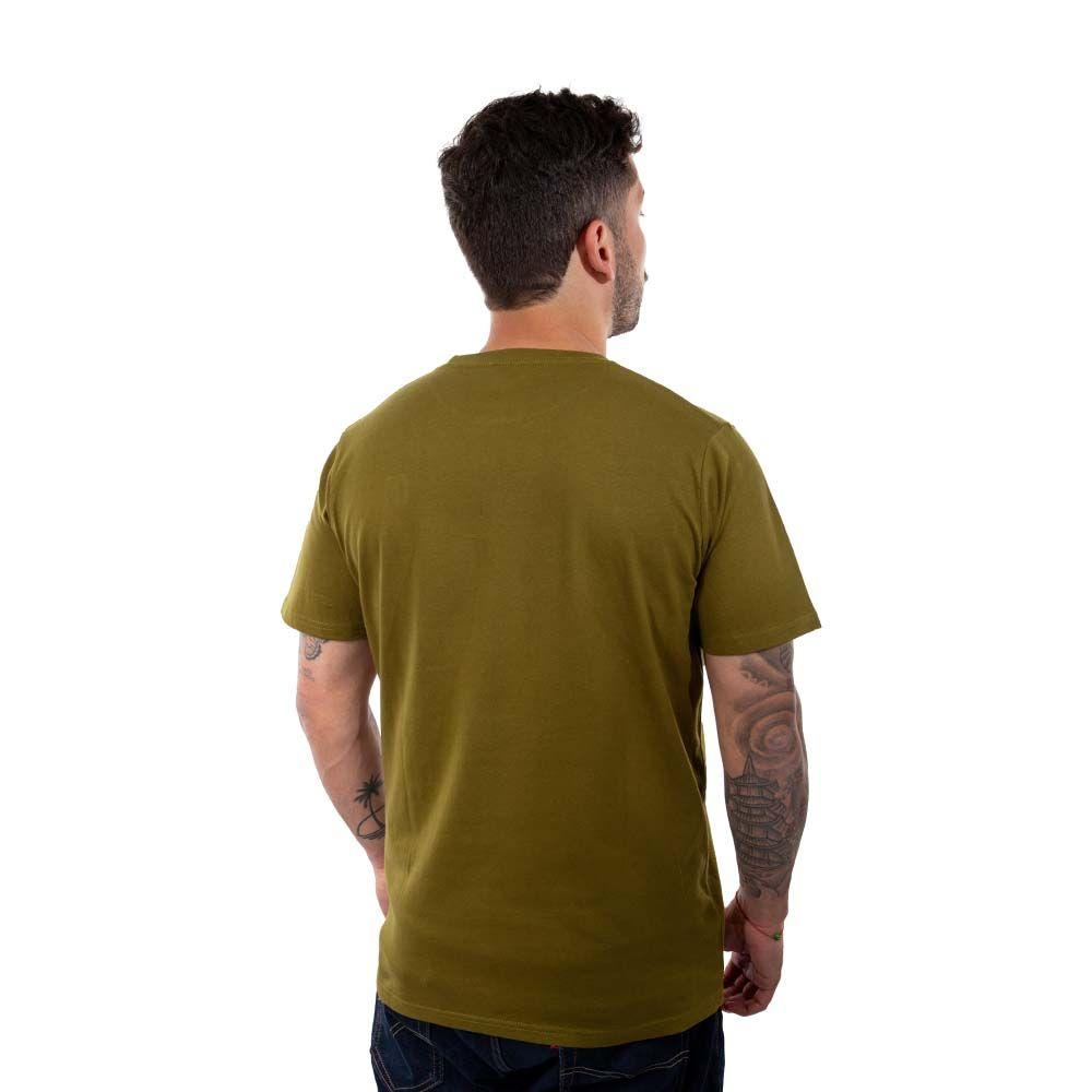 Polera Manga Corta Hombre Minilogo Verde Musgo Hang Loose-2