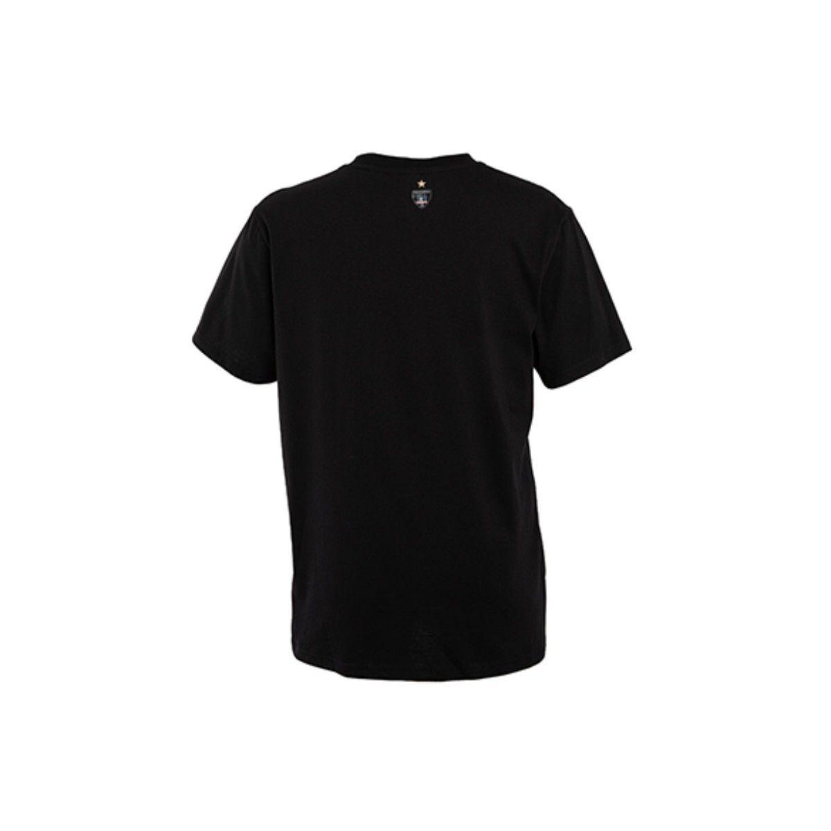 Polera Colo Colo Urbano Negra Escudo Plateado-2