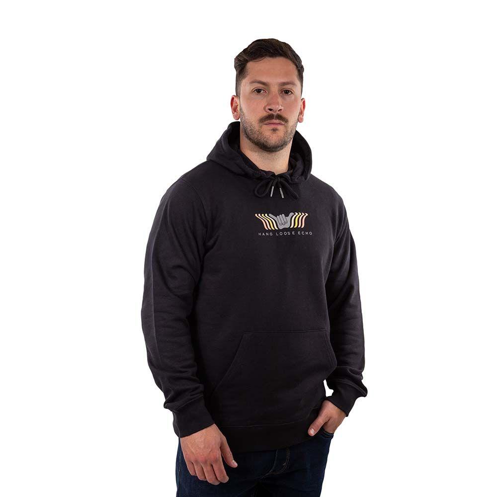 Poleron Hombre Hoodie Echo Negro Hang Loose-4