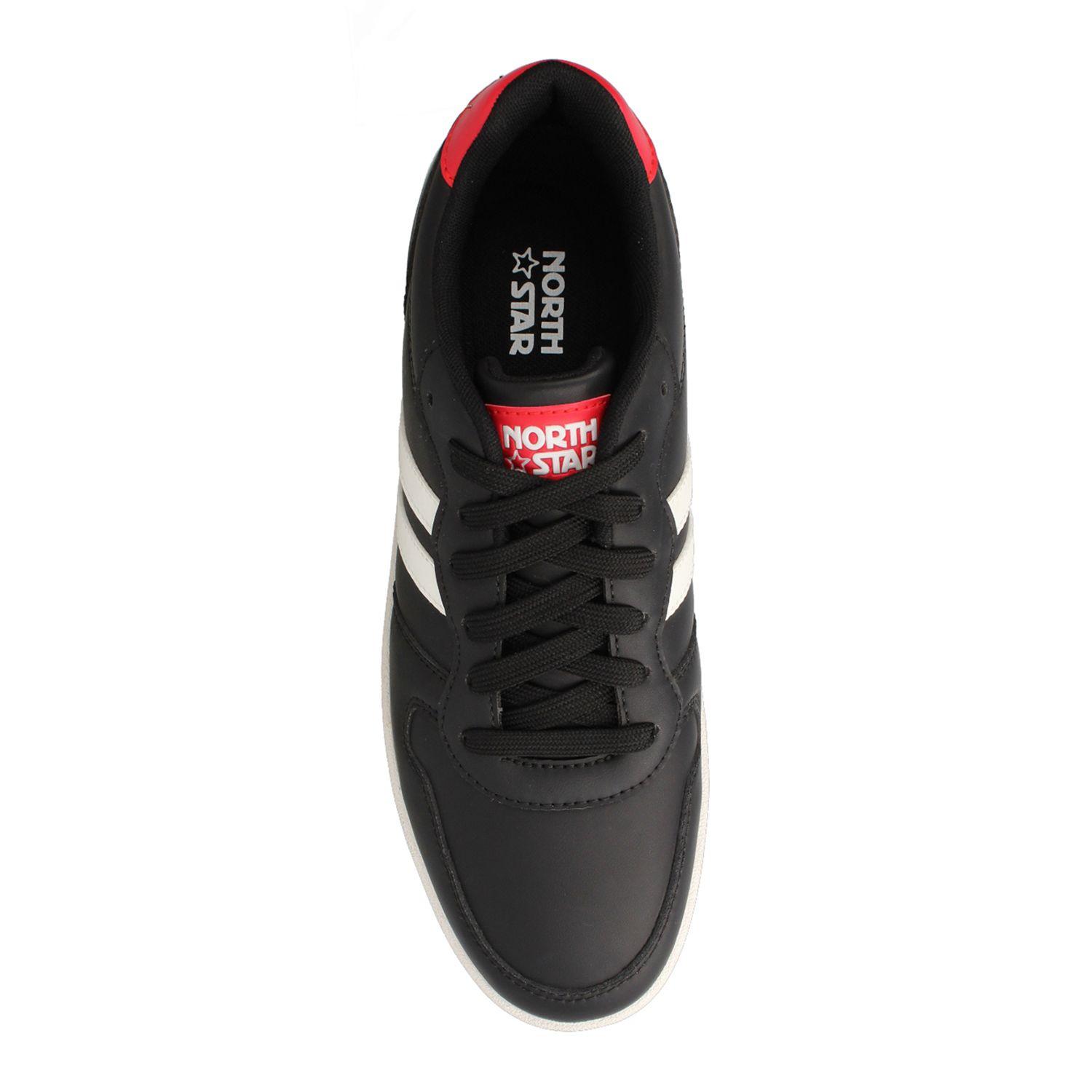 Zapatilla Hombre North Star Compus Negro Rojo-3