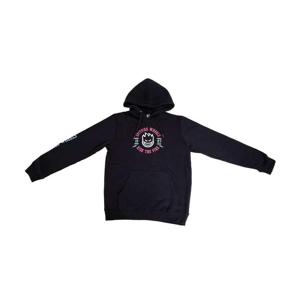 Polerón Con Capucha Juvenil 360° Negro Calipso Spitfire-2