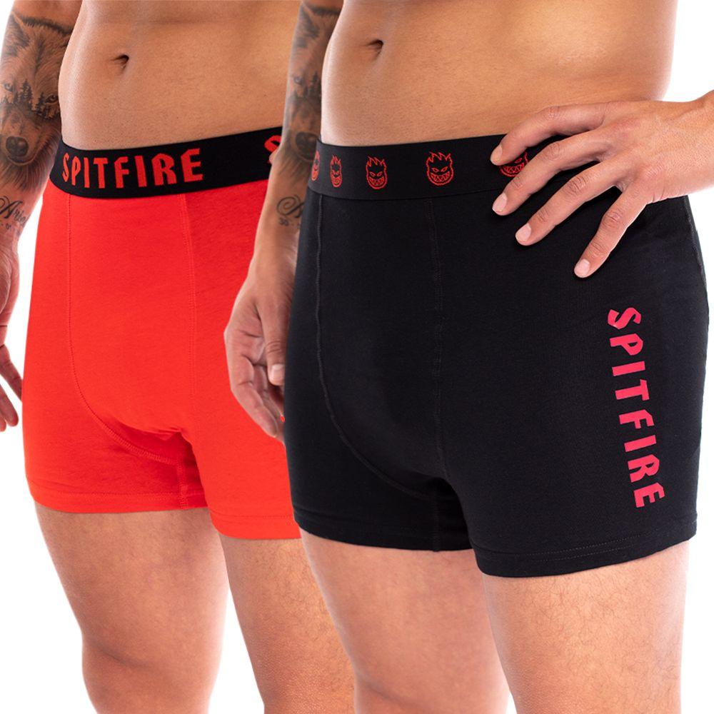 Pack 2 Boxer Juvenil Classic Rojo Negro Spitfire-7