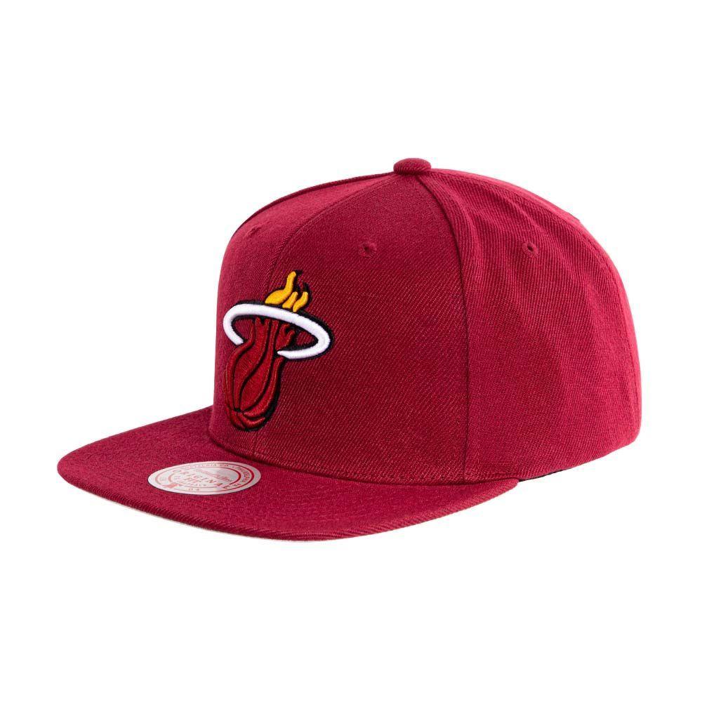 Gorro Miami Heat Burdeo Blanco Mitchell and Ness-0