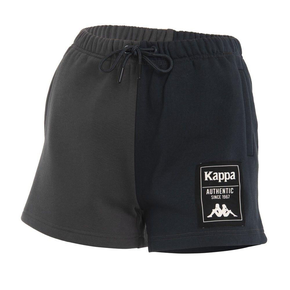 Short Mujer Split Negro Gris Deportivo-0