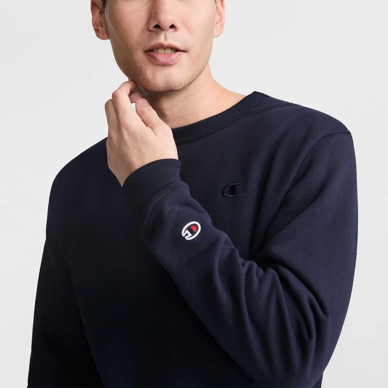 Poleron Hombre Champion Crew Fleece Azul-2