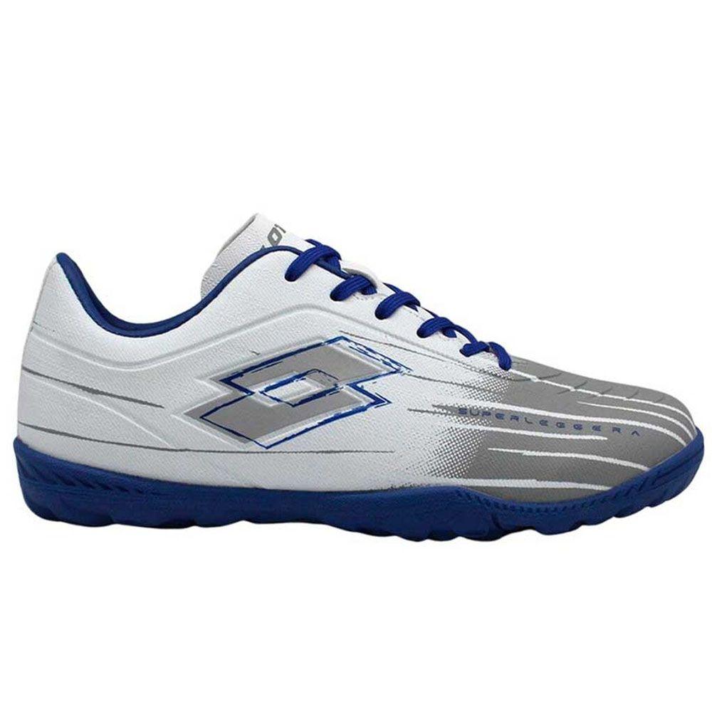 Zapato Baby Fútbol Niño Lotto Solista TF JR Blanco Gris-0