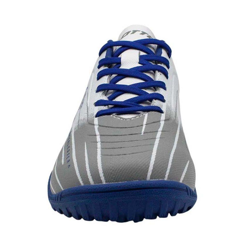 Zapato Baby Fútbol Niño Lotto Solista TF JR Blanco Gris-2