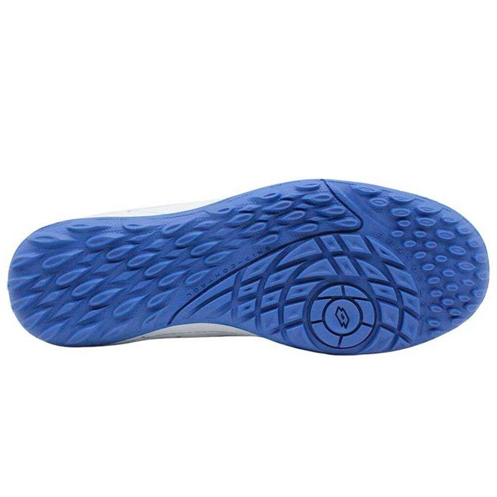 Zapato Baby Fútbol Niño Lotto Solista TF JR Blanco Gris-4