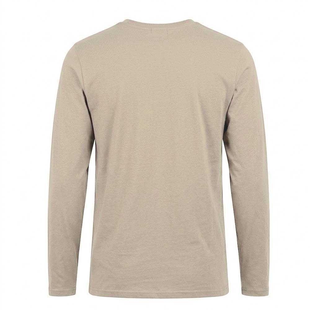 Polera Manga Larga Hombre Beige Line Converse-3