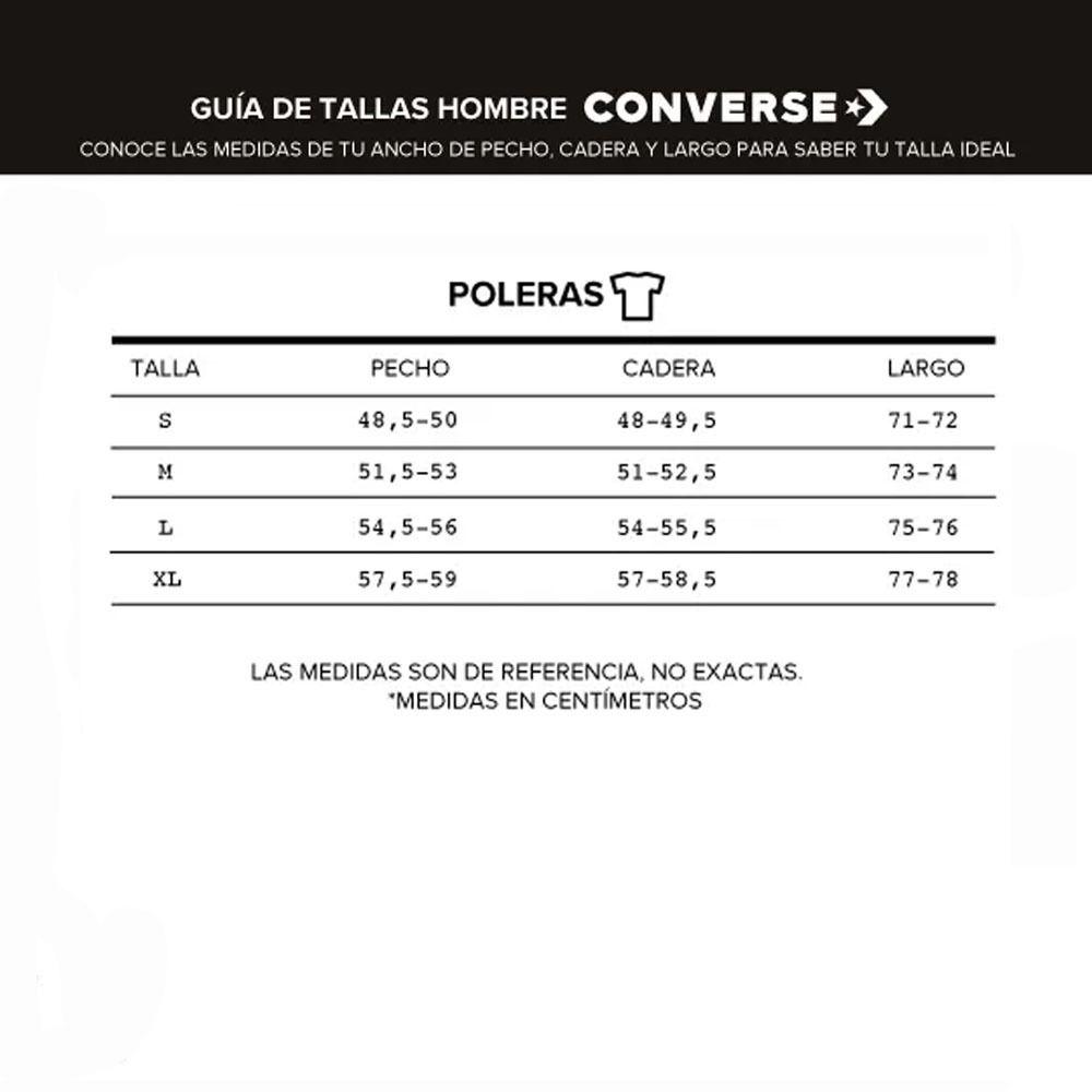 Polera Manga Larga Hombre Beige Line Converse-4