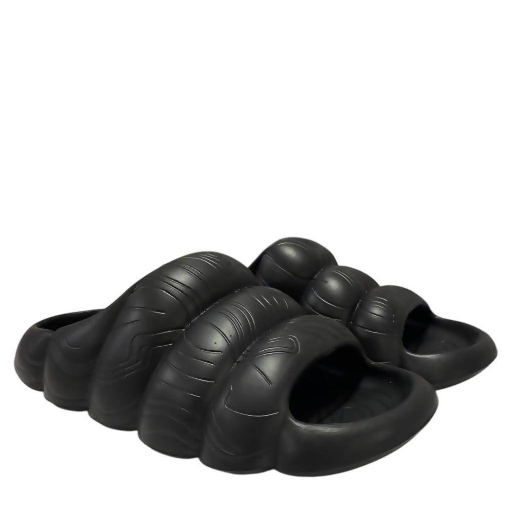 Sandalia Slip On Clouds Negro Mujer-2