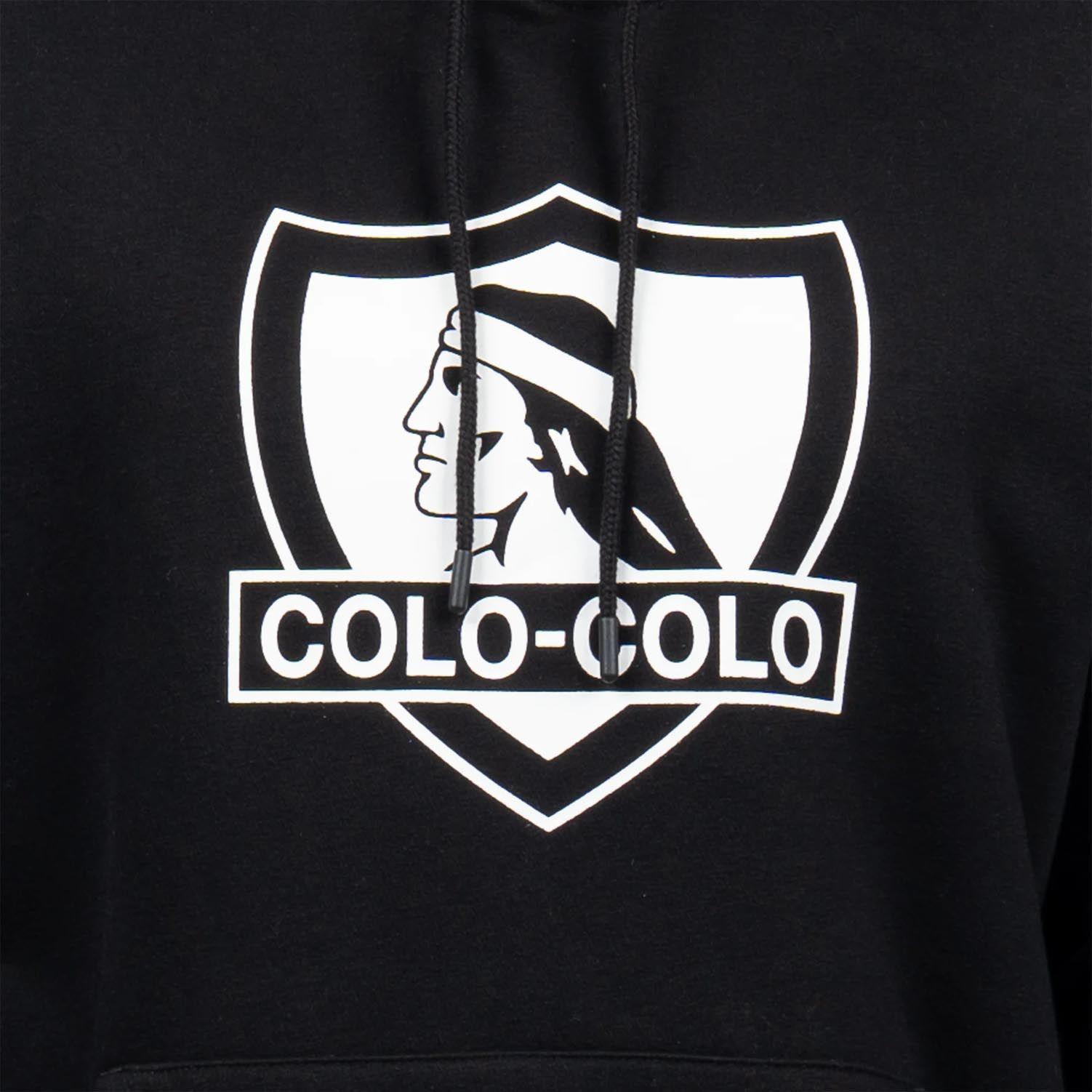 Poleron Hombre Hoodie Colo-Colo Urbano Escudo Negro-2