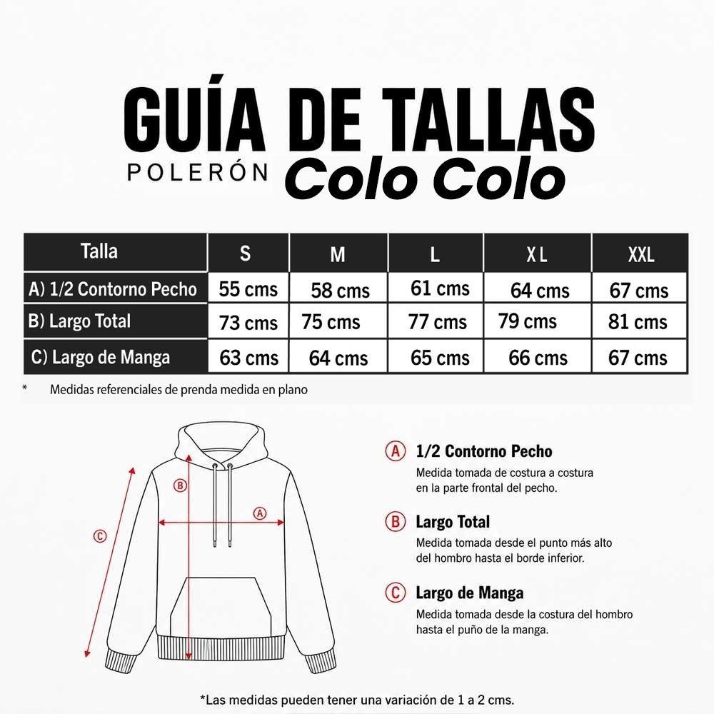 Poleron Hombre Hoodie Colo-Colo Urbano Escudo Negro-3