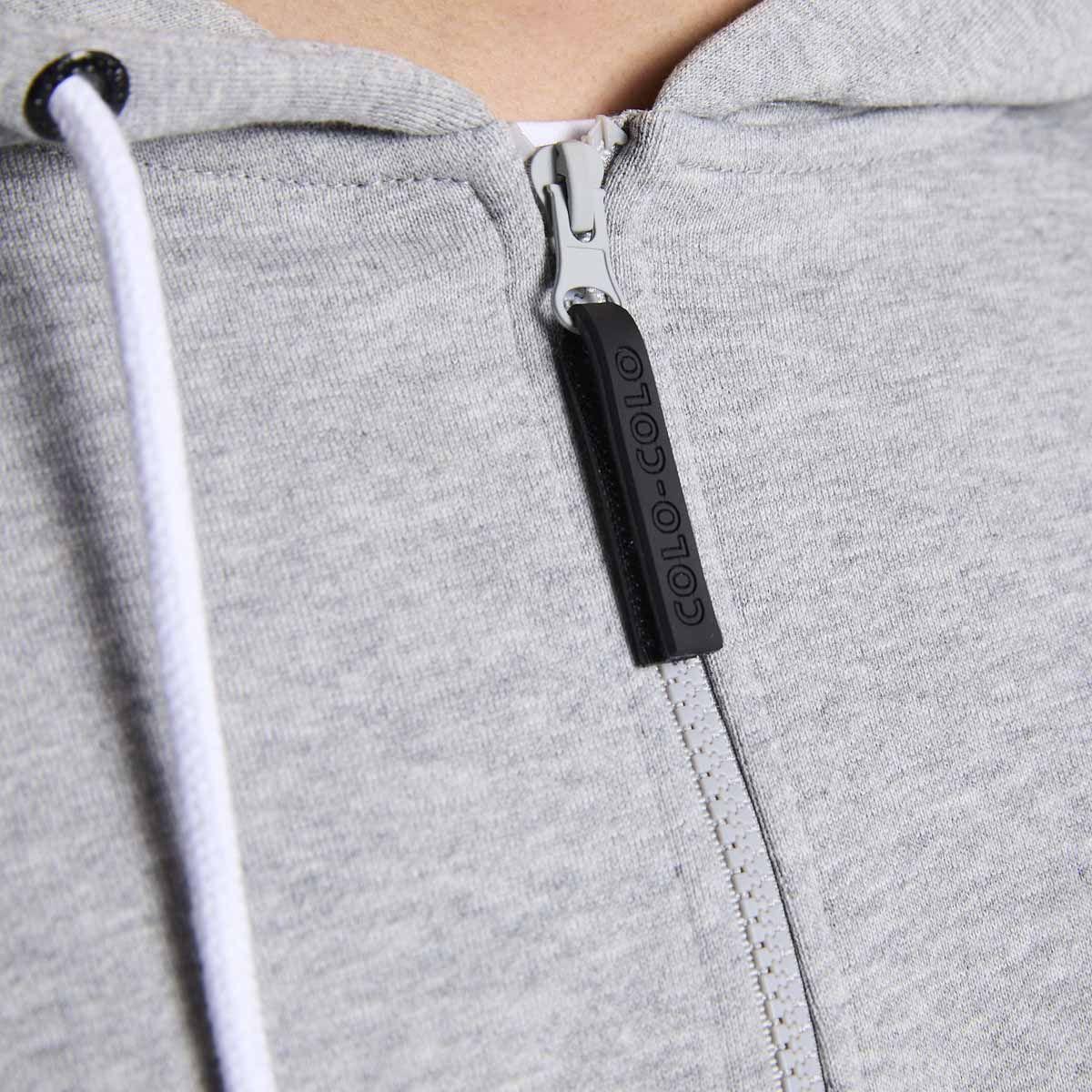Polerón Colo Colo Urbano Hombre Full Zipper Gris-3