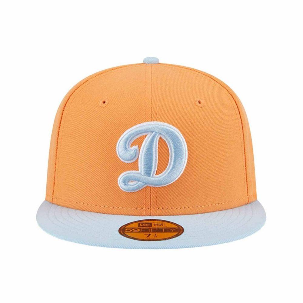 Jockey Gorra New Era 59fifty MLB LA Dodgers Color Pack Naranjo Cap-0