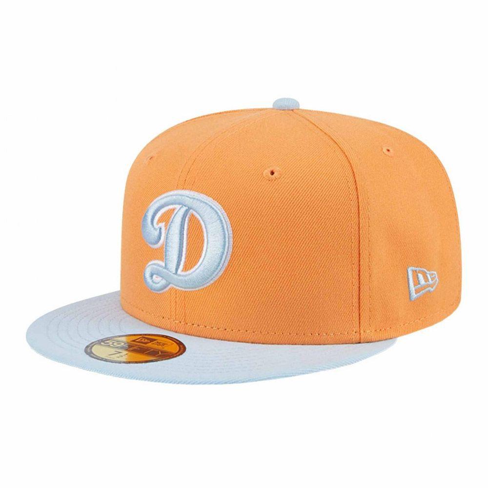 Jockey Gorra New Era 59fifty MLB LA Dodgers Color Pack Naranjo Cap-2