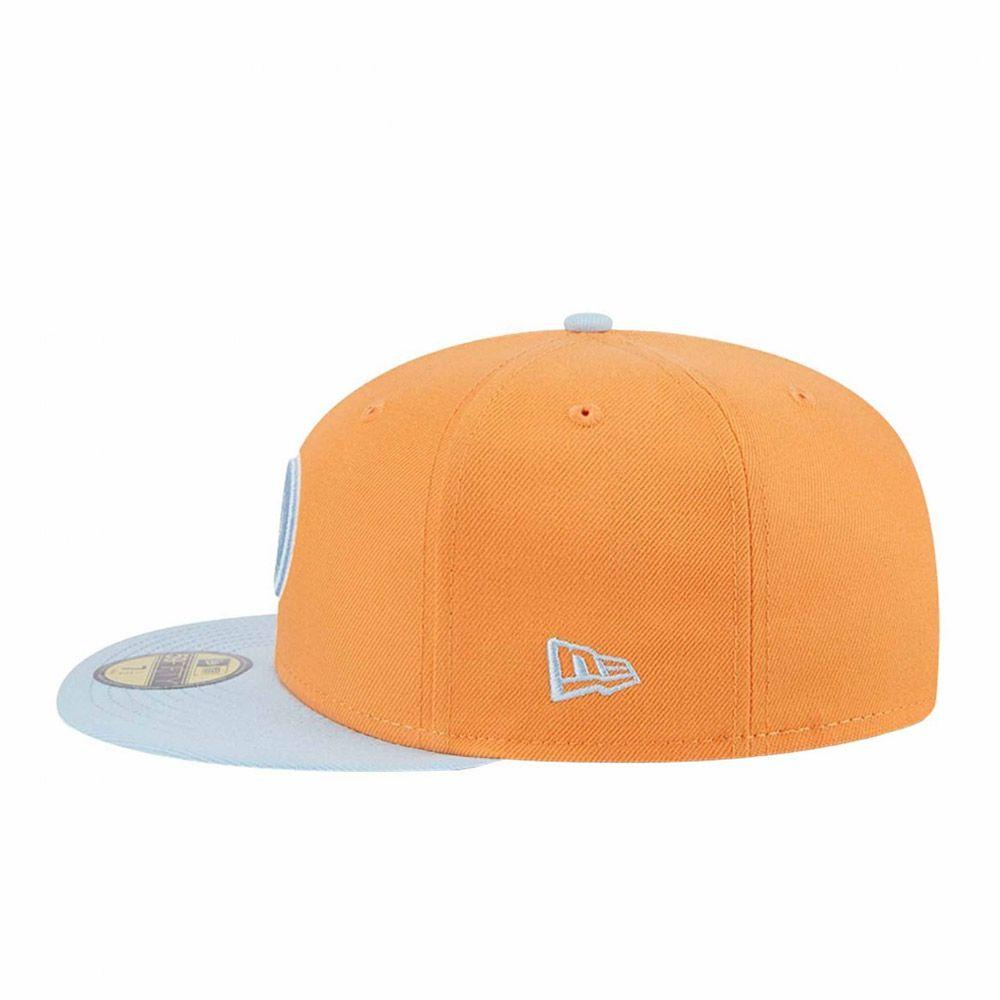 Jockey Gorra New Era 59fifty MLB LA Dodgers Color Pack Naranjo Cap-4