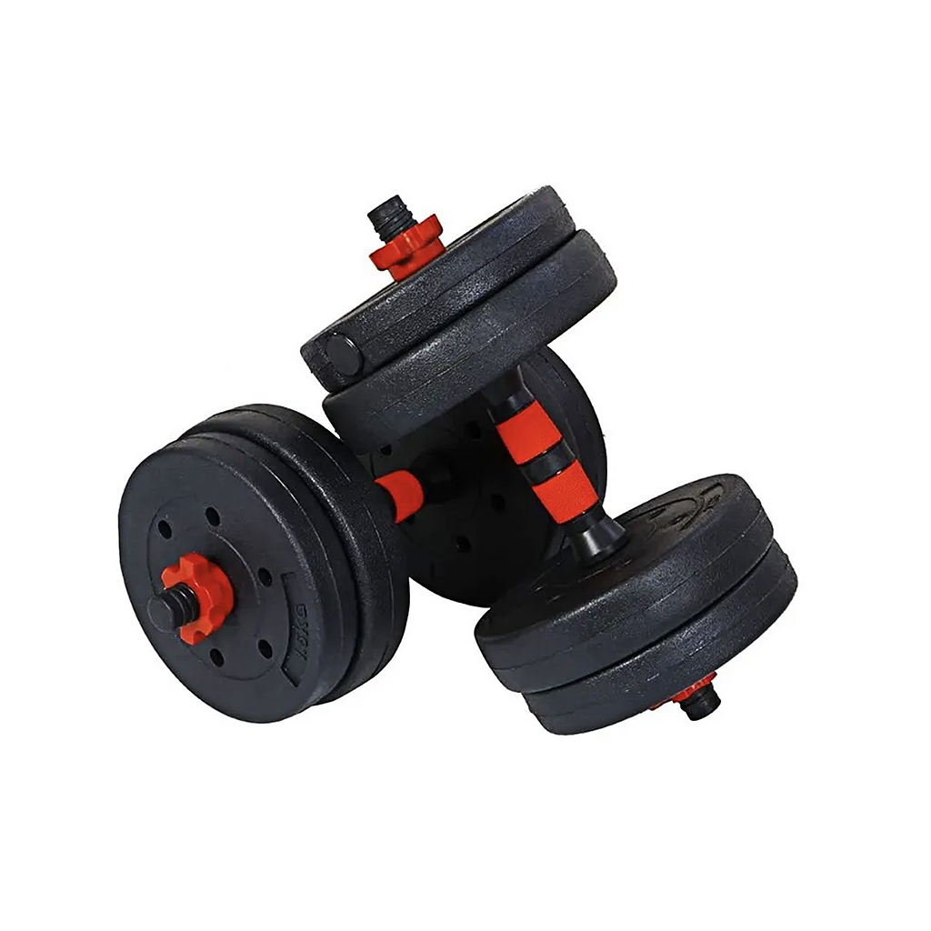 Par Mancuerna Cemento Pvc Barra Ajustable 15 Kg Jks-0