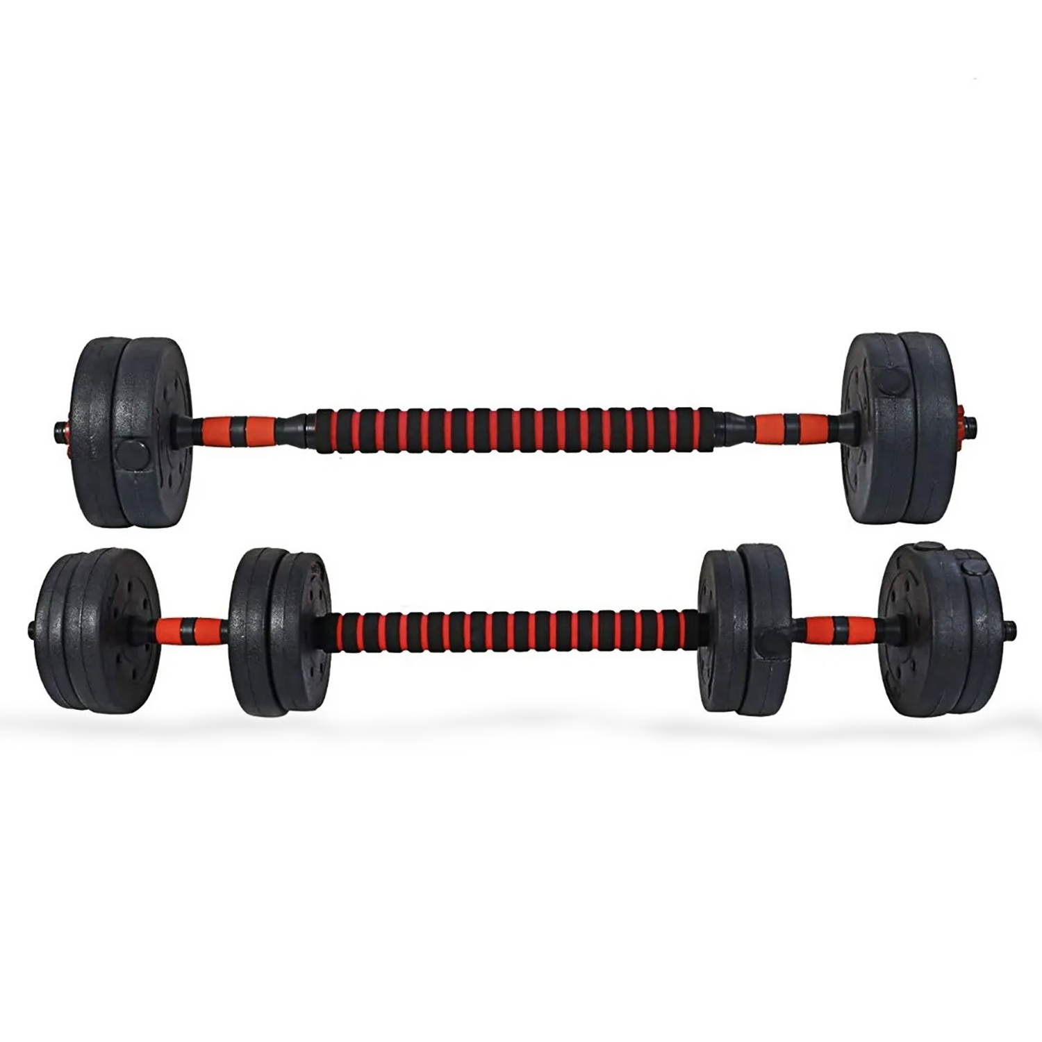 Par Mancuerna Cemento Pvc Barra Ajustable 15 Kg Jks-1